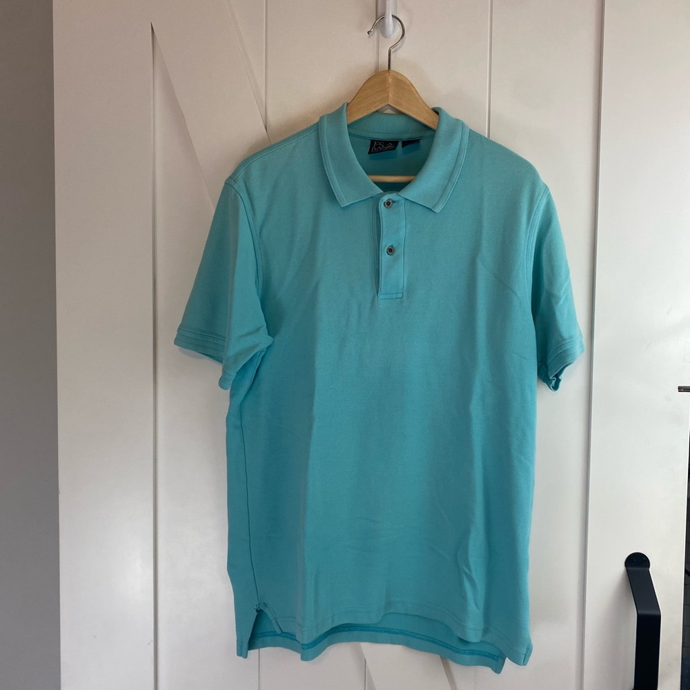 Jos. A. Bank Men's Sea Foam Green  Polo Shirt Classic Style -Tailored Fit SIZE L